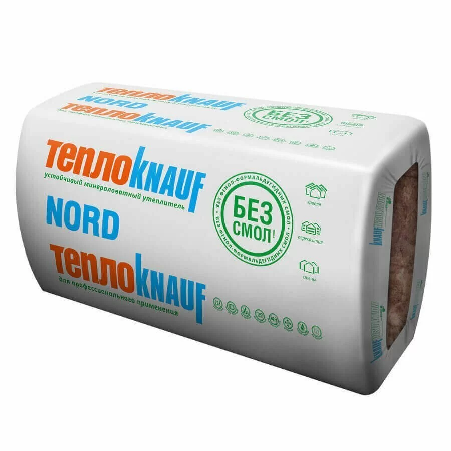 Минеральная вата ТеплоKnauf NORD TS 035 1230х610х50 мм х 12 шт (0,45 м3/упак; 9 м2/упак), упак